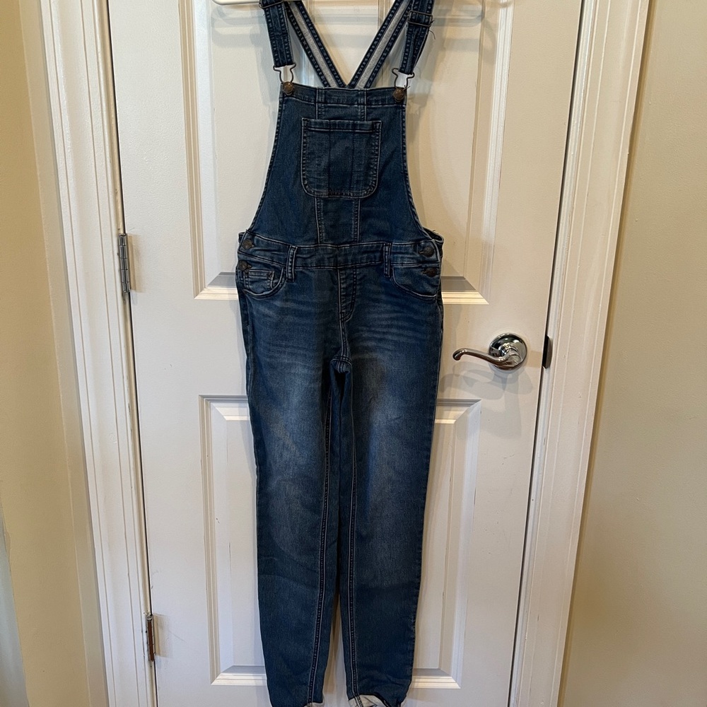 Justice Blue Overalls with Vintage Wash